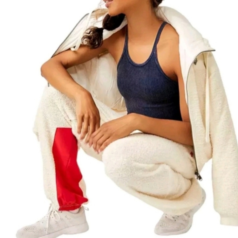 Cozy Red and Cream Women's Lounge Pants